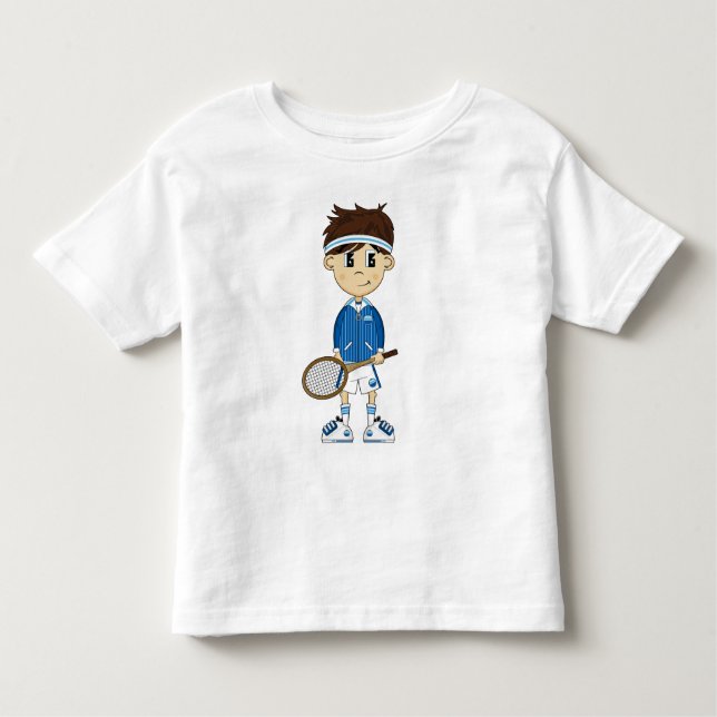 Cute Tennis Boy Tee (Front)