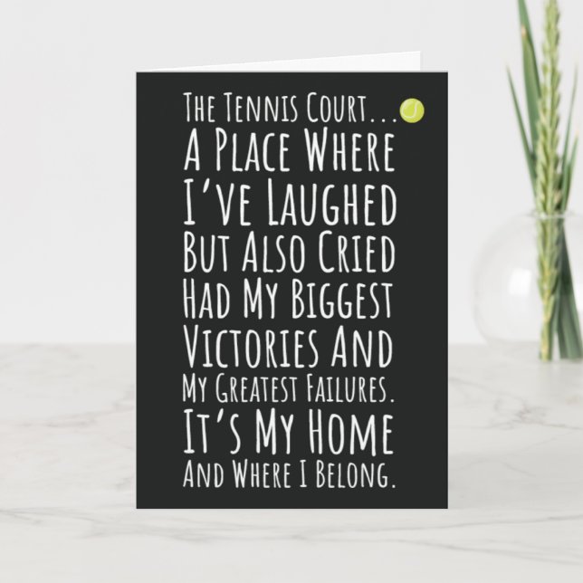 Cute Tennis Cards Court Racket Racquet Net Kids (Front)