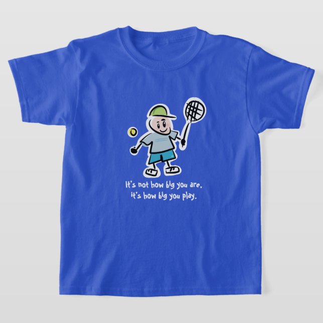 Cute tennis cartoon t shirt for sporty kids (Laydown)