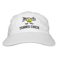 Cute tennis chick hat for female player or coach