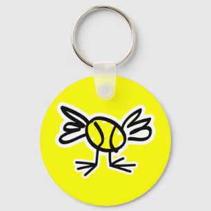 Cute tennis chick keychain gift