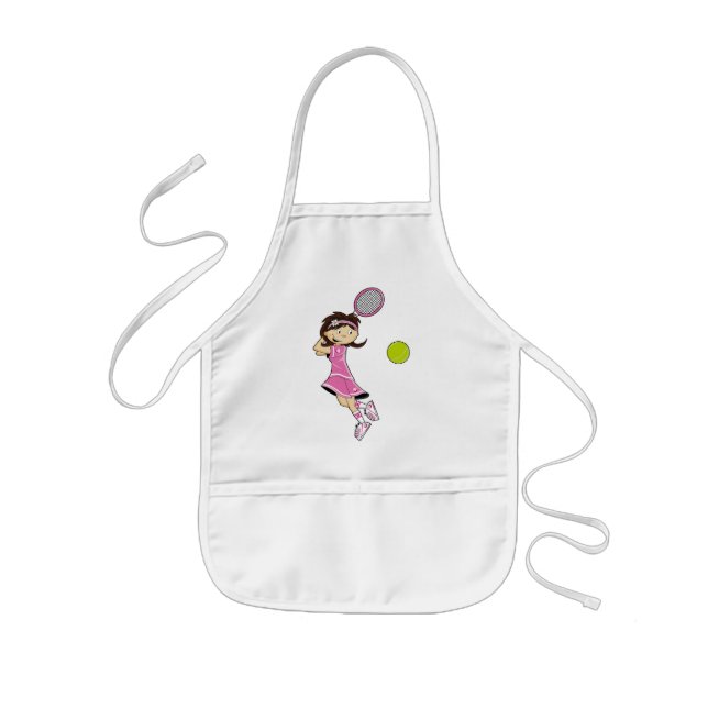 Cute Tennis Girl Apron (Front)
