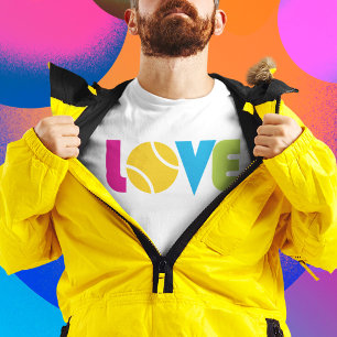 Cute Tennis LOVE - adult T-Shirt