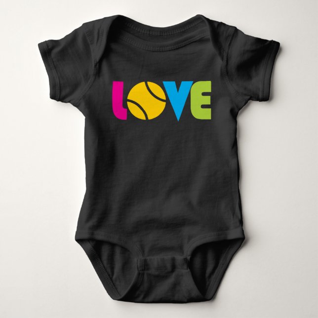 Cute Tennis  LOVE -    Baby Bodysuit (Front)