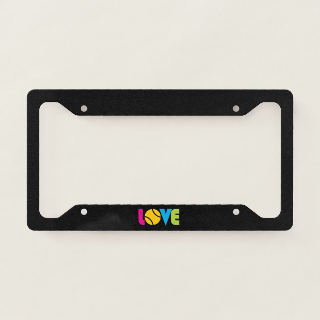 Cute Tennis  LOVE -   License Plate Frame (Front)