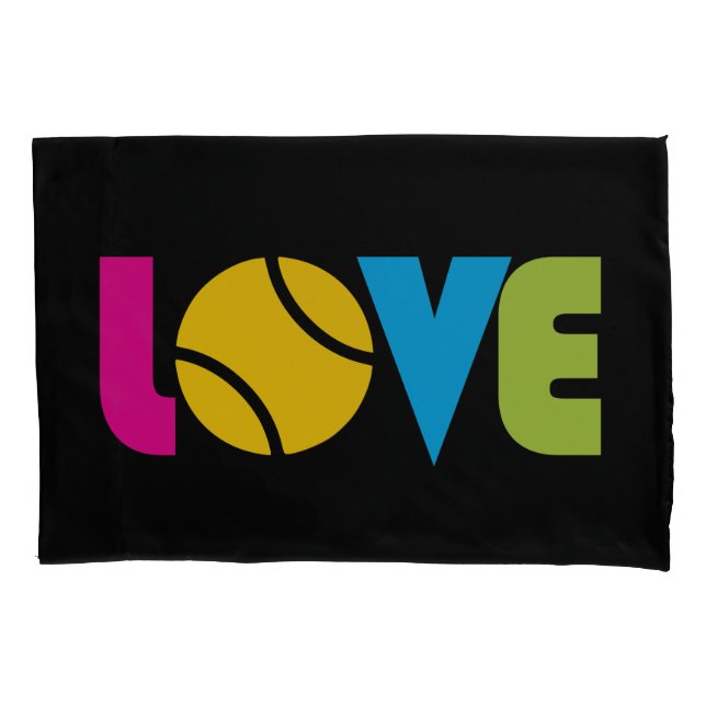 Cute Tennis  LOVE -   Pillow Case (Front)
