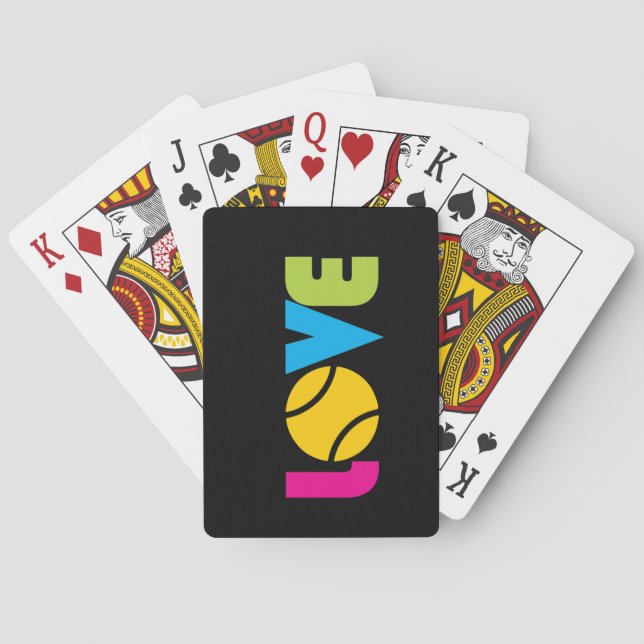 Cute Tennis  LOVE -   Poker Cards (Back)