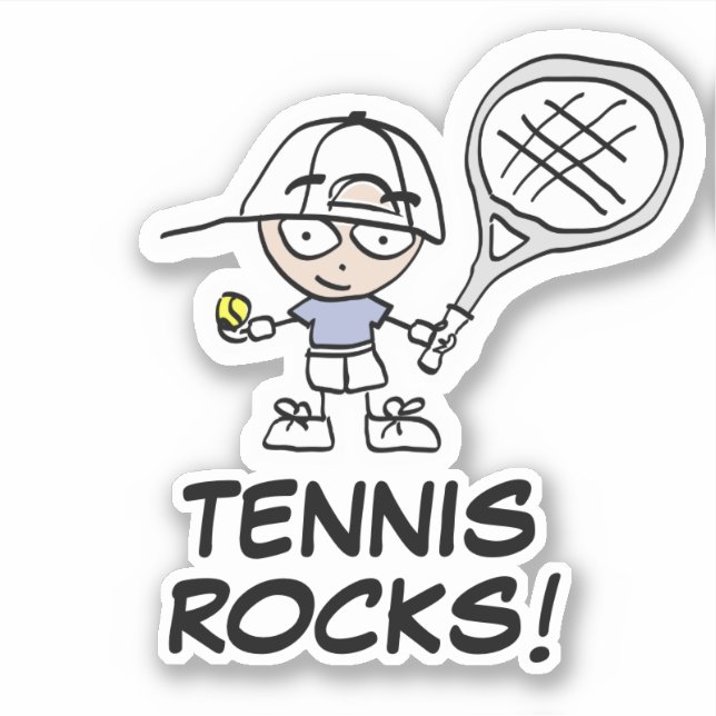 Cute tennis player cartoon custom vinyl sticker