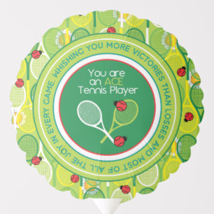 Cute tennis rackets with ladybirds medium balloon