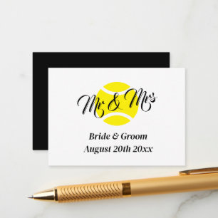 Cute tennis theme wedding enclosure card template