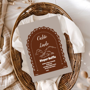 Cute Terracotta Cielito Lindo  Diapper Raffle Enclosure Card