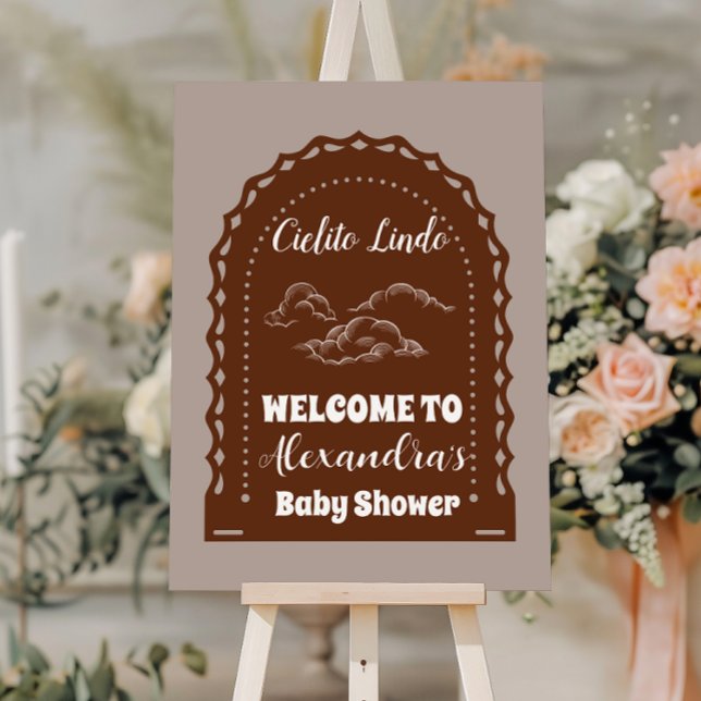 Cute Terracotta Mexican Cielito Lindo Baby Shower  Foam Board (Creator Uploaded)