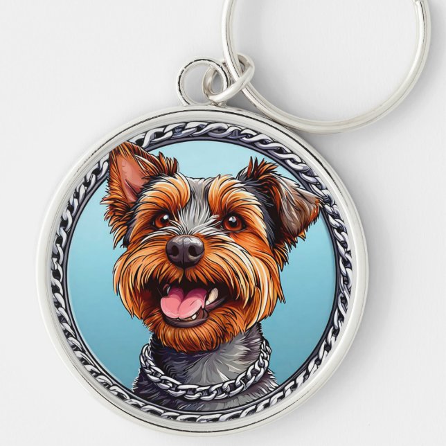 🐶 Cute Terrier Dog For Daily Carry 🐶 Keychain (Front)