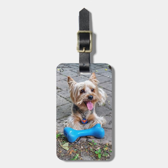 Cute Terrier Luggage Tag (Front Vertical)