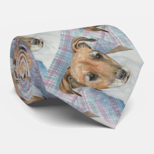 CUTE TERRIER PET DOG FUN NECK TIE