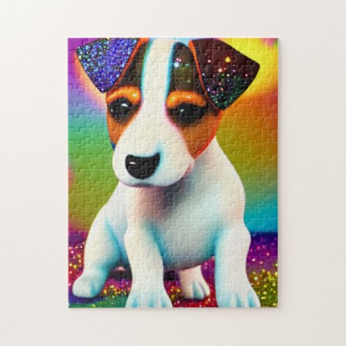 Cute Terrier Puppy Sparkle Close_Up   Jigsaw Puzzle