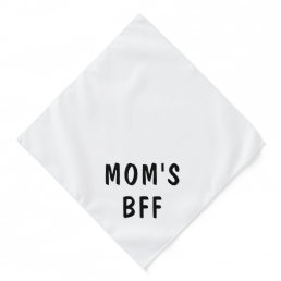 Cute Text Mom&#39;s BFF Large Pet Bandana
