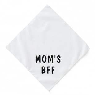 Cute Text Mom's BFF Large Pet Bandana