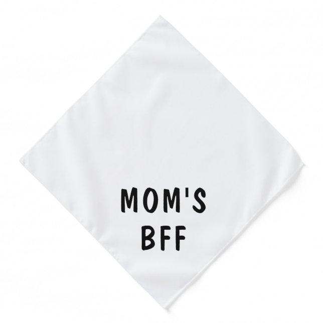 Cute Text Mom's BFF Large Pet Bandana (Front)