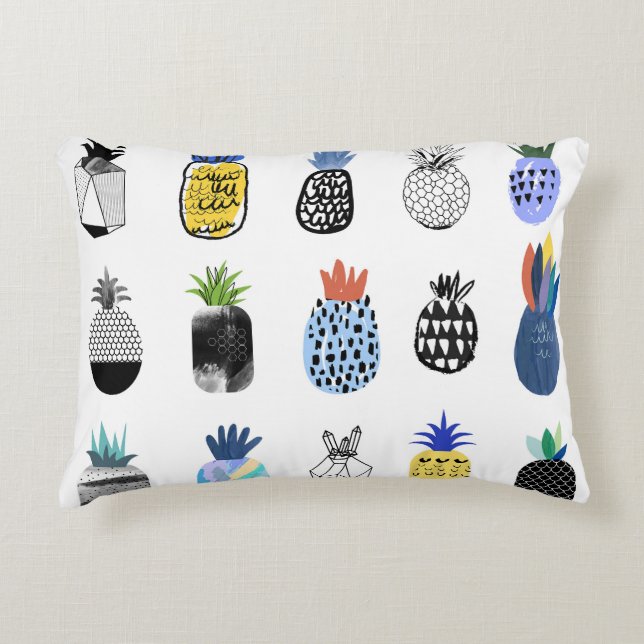 Cute textured pineapples, vintage collection. accent pillow (Front)