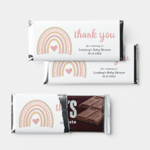 Cute Thank You Boho Rainbow Girl Baby Shower Hershey Bar Favors