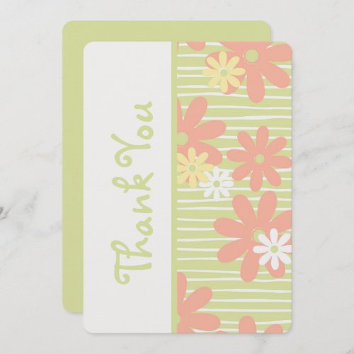 Cute Thank You Card Pretty Floral Thank You Note