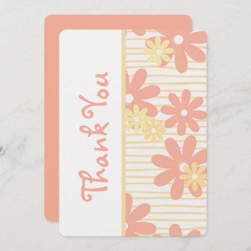 Cute Thank You Card Pretty Floral Thank You Note