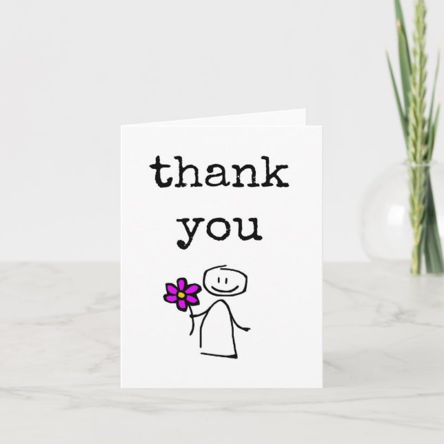Cute Thank You Card, Simple Design Card (Front)
