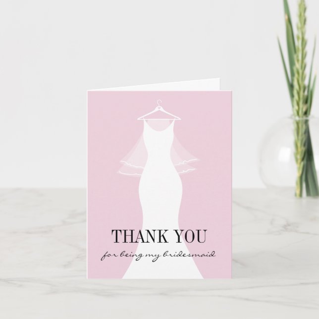 Cute Thank you for being my bridesmaid cards (Front)