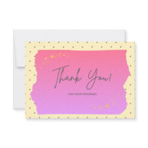 Cute Thank You For Your Purchase Card