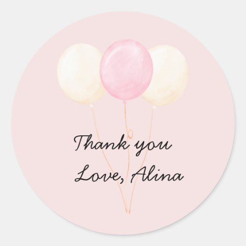 Cute Thank You Sticker – Birthday Party Favor Than