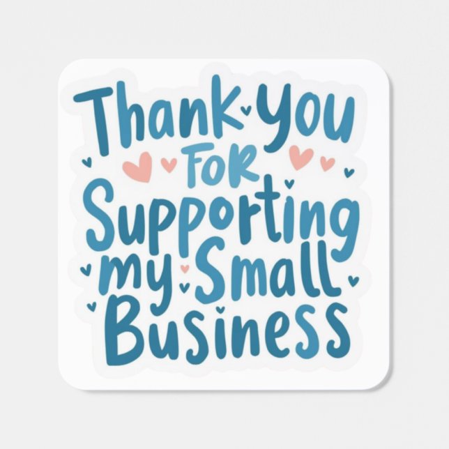 Cute Thank You Sticker for Small Business (Single)