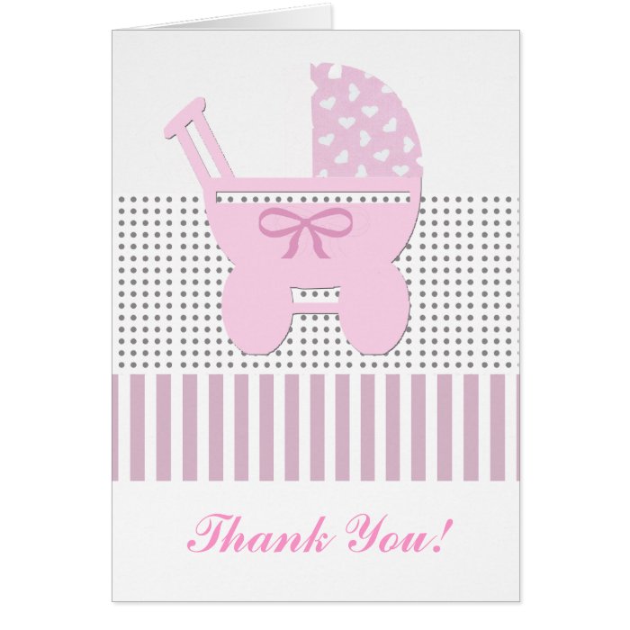 Cute Thank Your Baby Girl Design Greeting Cards