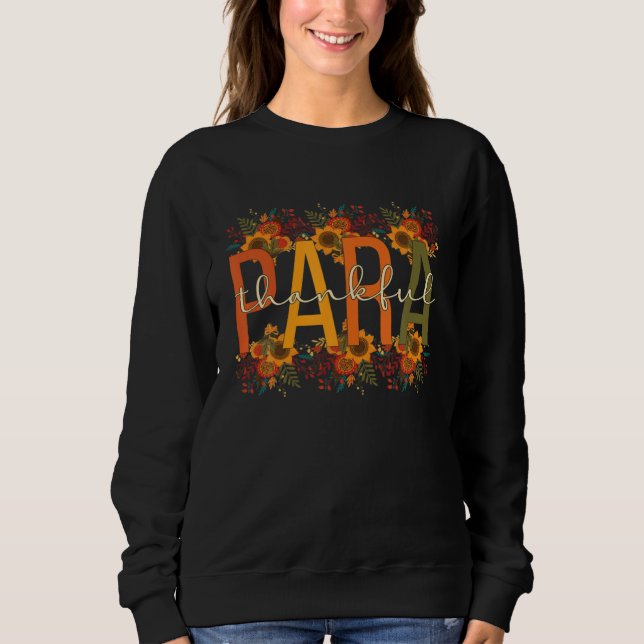 Cute Thankful Paraprofessional Thanksgiving Para W Sweatshirt (Front)