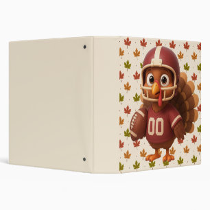 Cute Thanksgiving day football turkey 3 Ring Binder