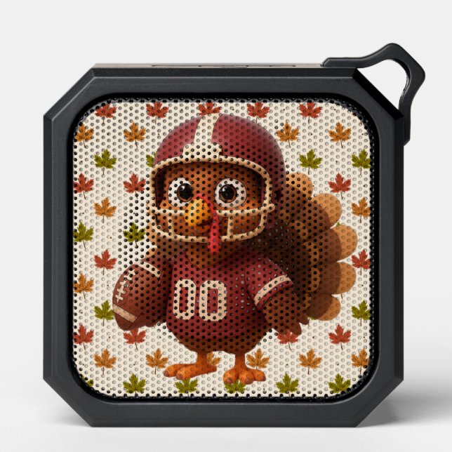 Cute Thanksgiving day football turkey Bluetooth Speaker (Front)