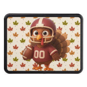Cute Thanksgiving day football turkey Hitch Cover