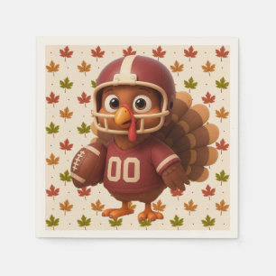 Cute Thanksgiving day football turkey Napkins