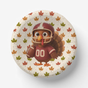 Cute Thanksgiving day football turkey Paper Bowls