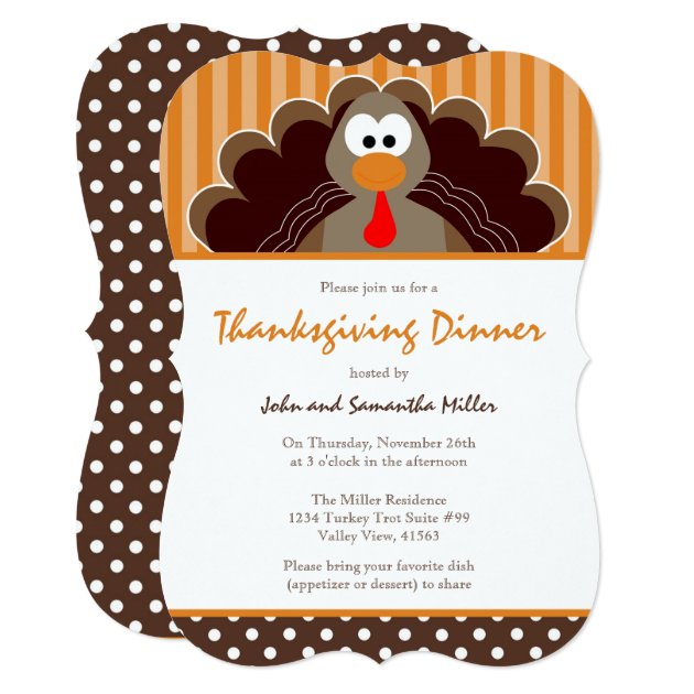 Cute Thanksgiving Dinner Invitation