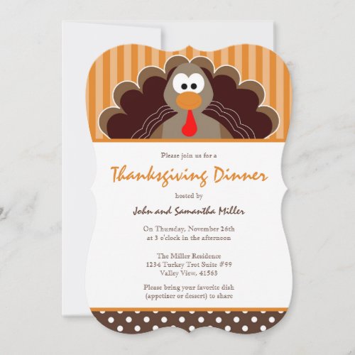 Cute Thanksgiving Dinner Invitation