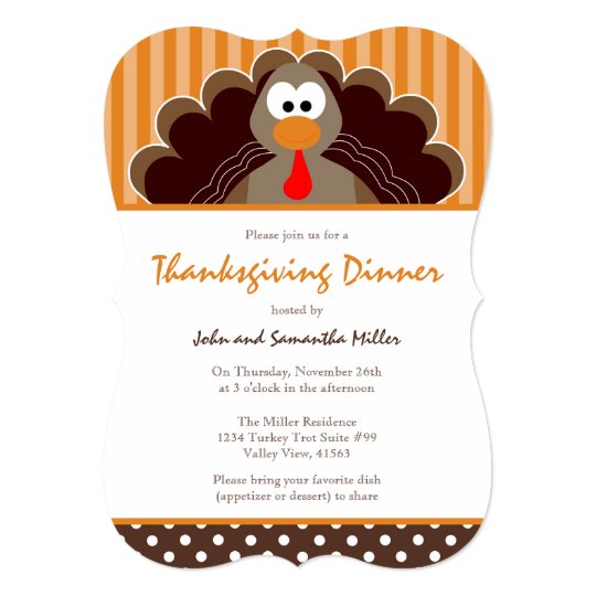 Cute Thanksgiving Dinner Invitation | Zazzle.com