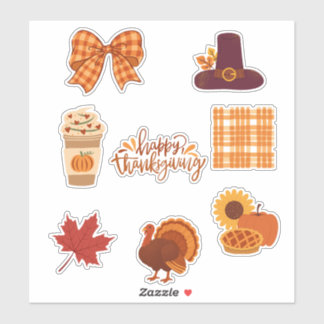Cute Thanksgiving Fall Sticker Collection