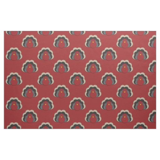 Cute Thanksgiving Fall Turkey Pattern Print Fabric