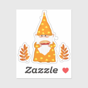 Cute Thanksgiving Gnome Sticker
