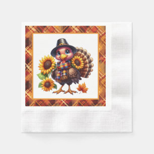 Cute Thanksgiving Holiday turkey Napkins