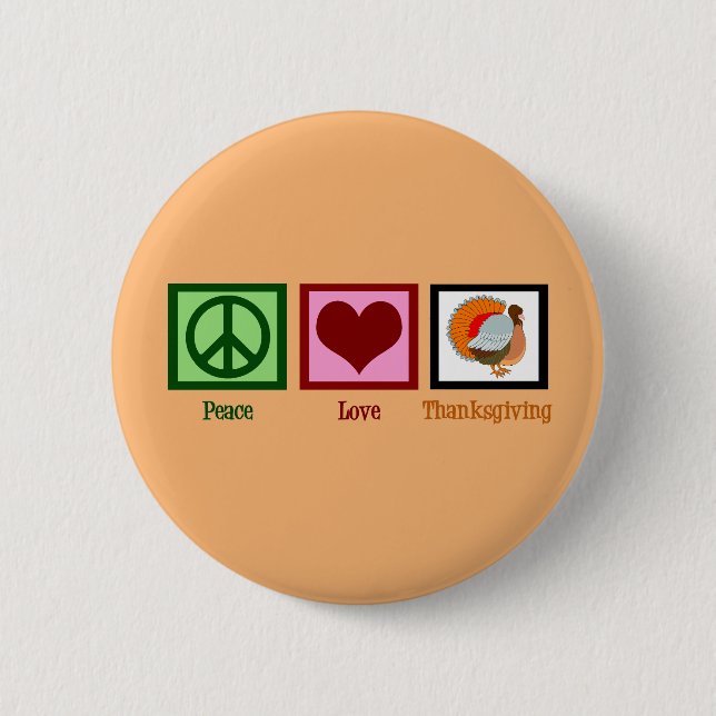 Cute Thanksgiving Orange Button (Front)