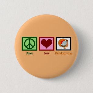 Cute Thanksgiving Orange Button