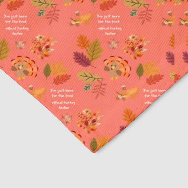 Cute Thanksgiving Pattern with turkey and Leaves Pet Bandana Collar (Corner)
