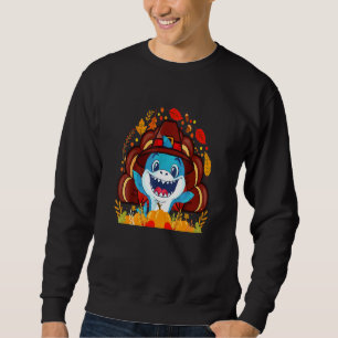 Cute Thanksgiving Shark Adult ,kids & Toddler Sweatshirt
